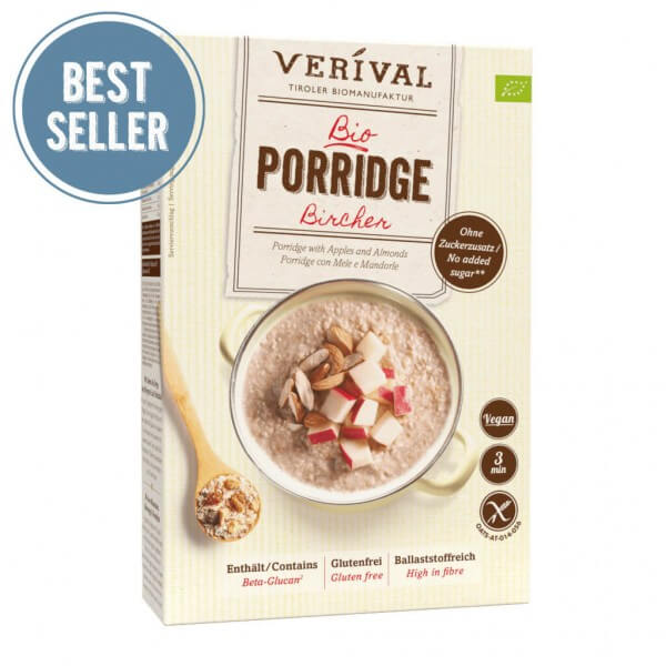 Bircher-Porridge 350g - Verival Bio
Gesundes, warmes Frühstück leicht gemacht