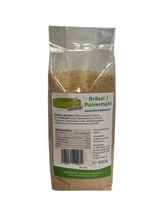 Brösel / Paniermehl - gluten/laktosefrei - 400g - Vital Gourmet