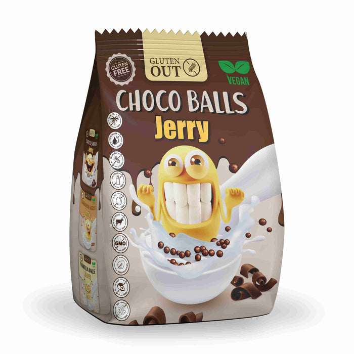 Choco Balls Jerry 375g- Nerano
Choco Balls Jerry von Nerano sind knusprige, glutenfreie Cerealien mit einer köstlichen Schokoüberzug. Diese leckeren Knusperbälle eignen sich perfekt für ein schokoladiges Frühstück oder als Snack für zwischendurch.