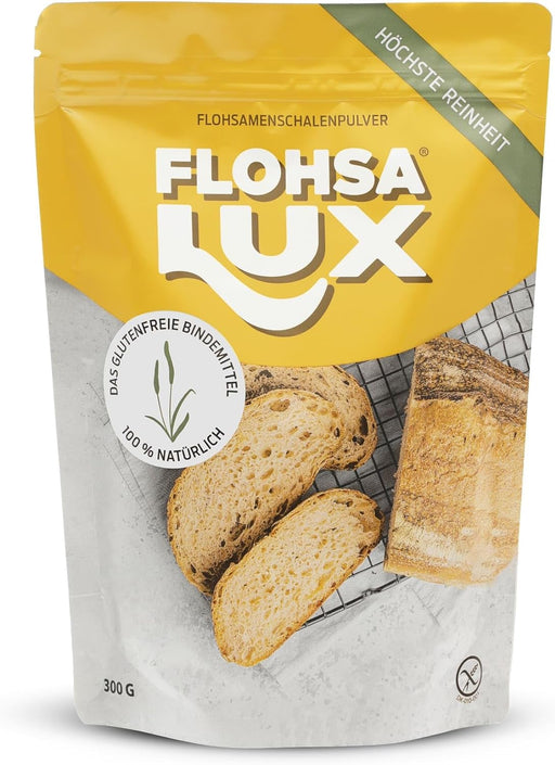 Flohsalux 300g - Flohsamenschalenpulver
Die meisten Flohsamenschalen beinhalten unerwünschte Pflanzen-reste, die ihre Wirkung verringern. Doch in Flohsalux® sind nur Flohsamenschalen der absolut höchsten Reinheit