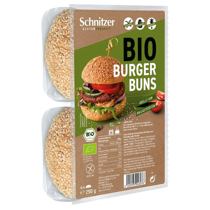 Hamburger Buns 250g-Schnitzer Bio
Lassen Sie Ihrer Kreativität freien Lauf! Unsere super fluffigen Bio Burger Buns sind die perfekte Basis für köstliche Burger, egal ob mit Fleisch oder als vegetarische Variante.