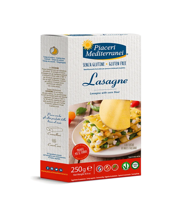 Lasagne 250g- Piaceri Mediterranei
Mit unserer glutenfreien Lasagne erwartet Sie ein echtes Geschmackserlebnis. Der dünne, zarte Teig schmiegt sich perfekt an jede Schicht und bringt die Aromen des klassischen italienischen Gerichts auf ein neues Level.