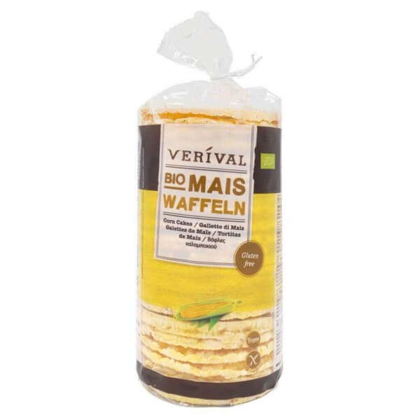 Maiswaffeln 100g - Verival Bio
Die leicht gewellten und besonders knusprigen Maiswaffeln sind glutenfrei und ideal für den kleinen Hunger zwischendurch.