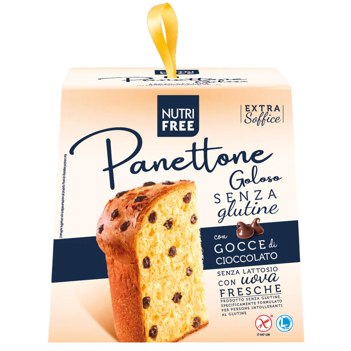 Panettone Gocce di Cioccolato 600g - Nutri free
Mit seiner luftigen, zarten Teigstruktur und der reichhaltigen Füllung aus köstlichen Schokoladenstücken verwöhnt er alle Schokoladenliebhaber