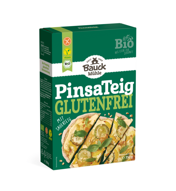 Pinsateig glutenfrei 350g - Bauck Mühle
Außen knusprig, innen herrlich fluffig – so schmeckt unser glutenfreier Pinsateig, eine italienische Spezialität, neu interpretiert von der Bauck Mühle. Dolce Vita trifft norddeutsche Backkunst!