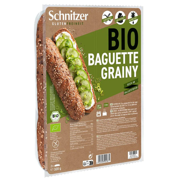 Baguette Grainy Maisbaguette mit Ölsamen 320g-Schnitzer Bio