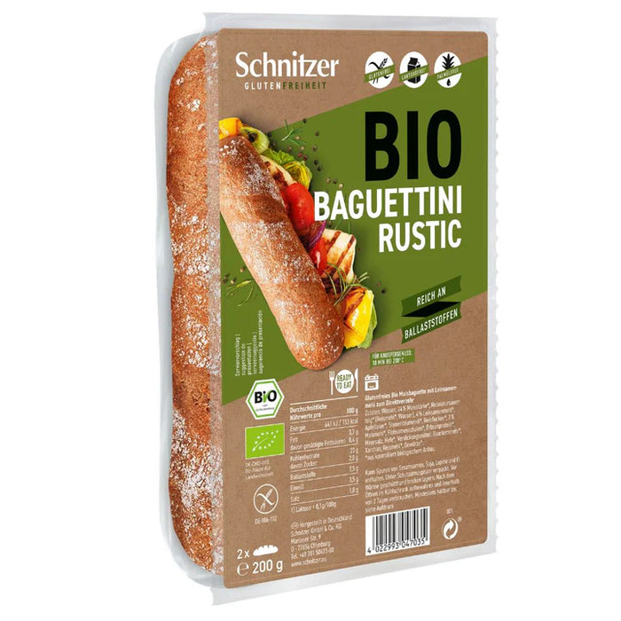 Baguettini Rustic Maisbaguette 200g-Schnitzer Bio