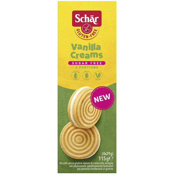 Vanilla Creams Sugar Free 115g - Schär