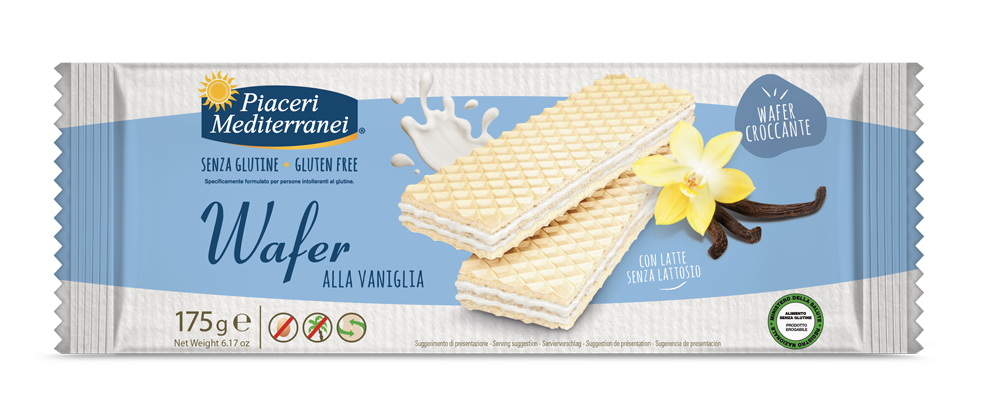 Wafer Vanille 175g- Piaceri
Eine zarte Vanillecreme trifft auf die Knusprigkeit der Waffel und ergibt den Snack, auf den alle gewartet haben. Perfekt für eine leckere Stärkung!