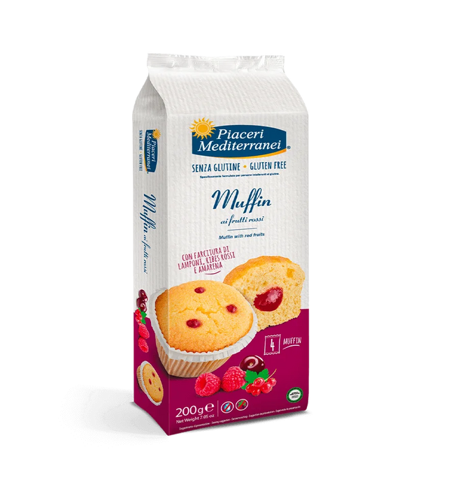 Muffin Früchte (Himbeeren, Johannisbeeren und Kirschen) 200g - Piaceri Mediterranei**MHD:23.625**
