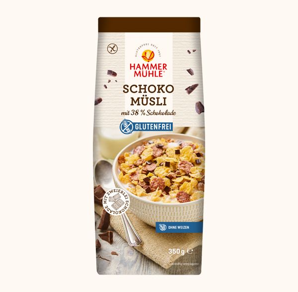 Schoko Müsli 38% Schokolade - 350g - Hammermühle