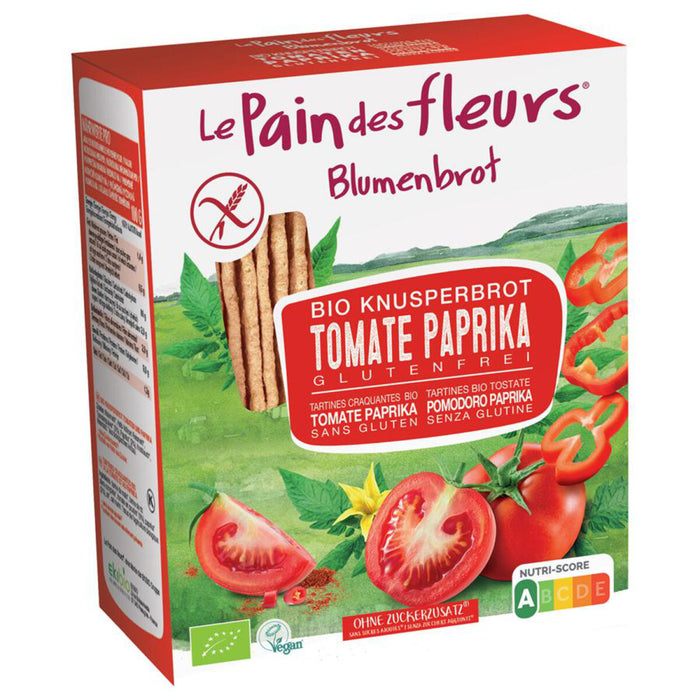 Bio Knusperbrot Tomate Paprika - Blumenbrot bio