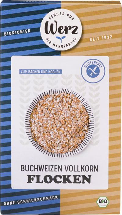 Buchweizen Vollkorn Flocken 250g - Werz Bio
Die glutenfreien Bio Vollkorn Buchweizen Flocken von Werz sind besonders lecker zum Frühstück. Mit Milch, Fruchtsaft oder Joghurt zaubern Sie im Handumdrehen eine reichhaltige Mahlzeit für einen perfekten Start in den Tag.