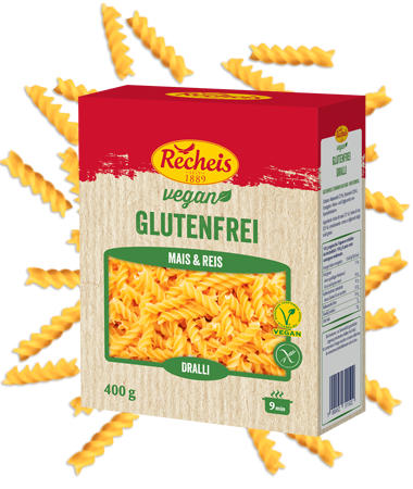 Dralli Glutenfrei Vegan 400g - Recheis
Eine echte Alternative sind unsere vegan Glutenfrei Dralli für alle, die auf glutenhaltige Lebensmittel verzichten müssen oder wollen!