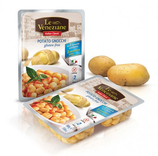 Gnocchi di Patate 500g - Le Veneziane
Die hohe Qualität der Rohstoffe und die sorgfältige Herstellung machen aus den glutenfreien Kartoffelklößchen eine wahre Gaumenfreude.