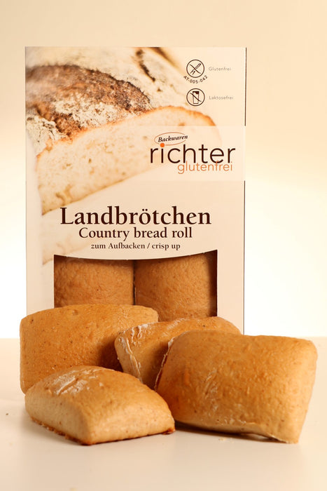 Landbrötchen 300g - Richter glutenfrei
Glutenfreien Landbrötchen von Richter glutenfrei sind vier leckere Brötchen zum selbst aufbacken. Die glutenfreien Brötchen kurz im Ofen aufbacken, lecker belegen und fertig ist der Genuß. Ob mit herzhaftem oder süßem Belag, die Landbrötchen von Richter glutenfrei schmecken immer und überall und sind dabei frei von Gluten und frei von Laktose. Ein Genuss für die ganze Familie!