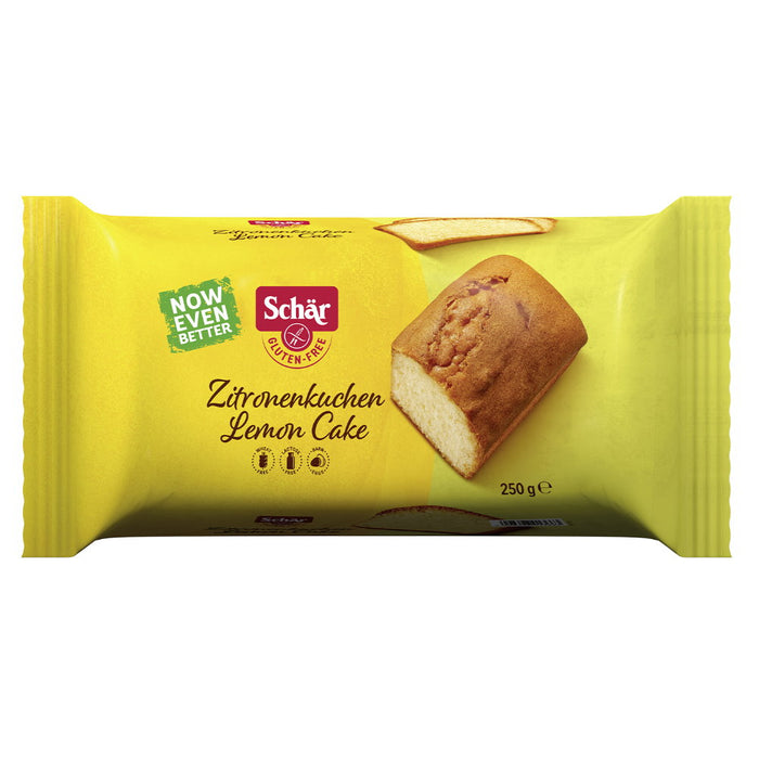 Zitronenkuchen - Lemon Cake 250g - Schär
Lemon Cake von Dr. Schär, ist ein glutenfreier und laktosefreier Zitronenkuchen. Erfrischend fruchtiger und saftiger Kuchengenuss: schmeckt wie hausgemacht!