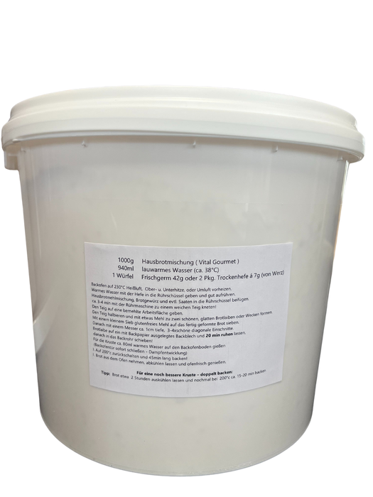 Hausbrot Backmischung - gluten/laktosefrei 3 kg - Vital Gourmet
