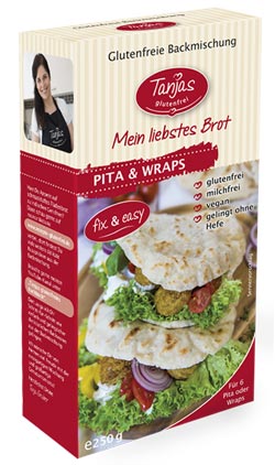 Backmischung für Pita & Wraps 250g - Tanjas glutenfrei

Kinderleicht und mit nur wenigen Zutaten lassen sich im Nu delikate Fladenbrote wie Pita und Wraps zubereiten.