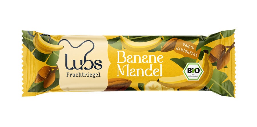 Banane-Mandel Fruchtriegel 40g - Lubs Bio (Neu)