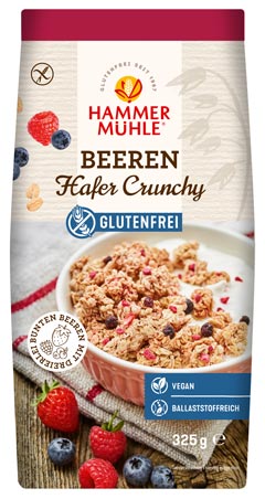 Beeren Hafer Crunchy 325g- Hammermühle


Hafer Beeren Crunchy von Hammermühle. Ein fruchtiges und glutenfreies Müsli mit gtrochneten Beeren von der Hammermühle