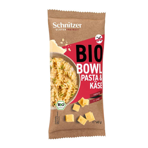 Bowl Pasta & Käse 60g - Schnitzer

Für alle Käsefans – und für Momente, in denen es schnell gehen muss: Mit unserer Bio Bowl Pasta &amp; Käse bereitest du in wenigen Minuten einen herzhaften, warmen Snack ganz einfach zu.