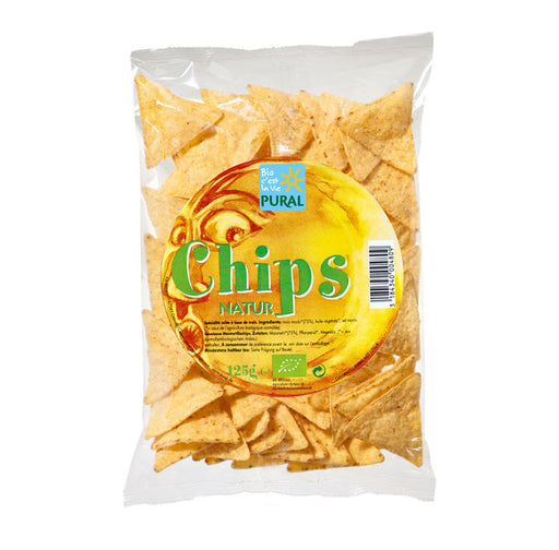 Chips'O mais Natur( Nachos) 125g - Pural Bio

Genießen Sie die knusprigen und glutenfreien Bio Mais-Chips Natur von Pural. Ideal zum Dippen und Snacken, ob im Kino oder auf einer Party.