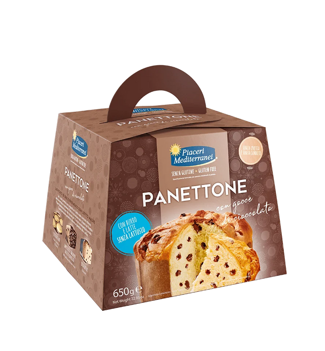Chocolate Panettone 650g - Piaceri

Tradition trifft Schokolade – der Weihnachtsklassiker in neuer, noch köstlicherer Rezeptur.
Unser glutenfreier Panettone mit Schokotropfen ist der perfekte Begleiter für alle, die in der Adventszeit nicht auf Genuss verzichten möchten – auch nicht bei Unverträglichkeiten.