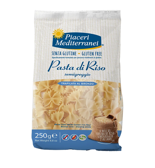 Farfalle 250g - Piaceri Mediterranei

Diese schmetterlingsförmigen Nudeln sind ein echter Klassiker in der Küche. Perfekt für Pasta Gerichte und Nudelsalate geeignet
