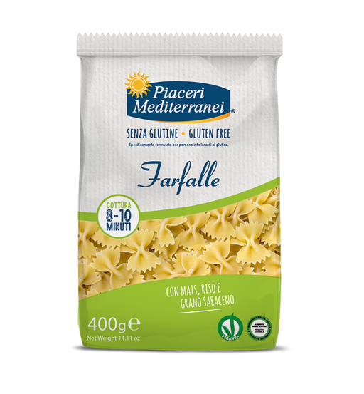 Farfalle 3 Mehlsorten 400g- Piaceri

Ob mit Tomaten, Pesto oder Ihrer Lieblingssauce – diese Pasta macht jedes Gericht zu einem Geschmackserlebnis.