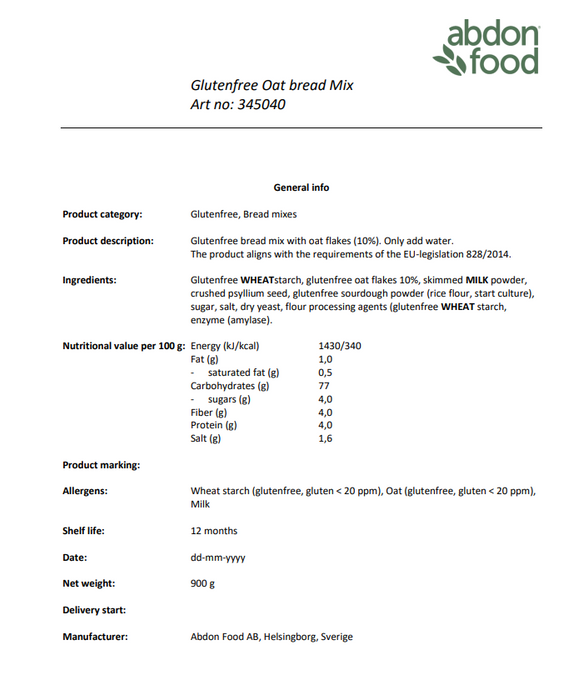 Finax Haferbrot-Mix 900g - Finax
