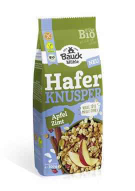 Hafer Knusper Müsli Apfel Zimt 300g - Baukhof Bio

Ein Hauch von Herbst für jeden Tag: Das Hafer-Knusper-Müsli Apfel-Zimt von Bauck Mühle vereint zarte Haferflocken mit fruchtigen Apfelstückchen und einer feinen Zimtnote. Veredelt mit knusprigen Crunchies, luftigen Pops und goldenen Cornflakes entsteht ein herrlich aromatischer Mix. Selbstverständlich glutenfrei, vegan und Bio-zertifiziert – für natürlichen Genuss ganz ohne Kompromisse.