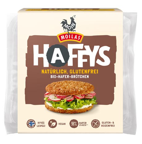 Haffys Haferbrötchen Pur 320g-Moilas

Entdecke die glutenfreien Haffys von MOIN MOILAS – vorgeschnittene Bio-Haferbrötchen, die dir das Frühstück oder den Snack besonders einfach machen