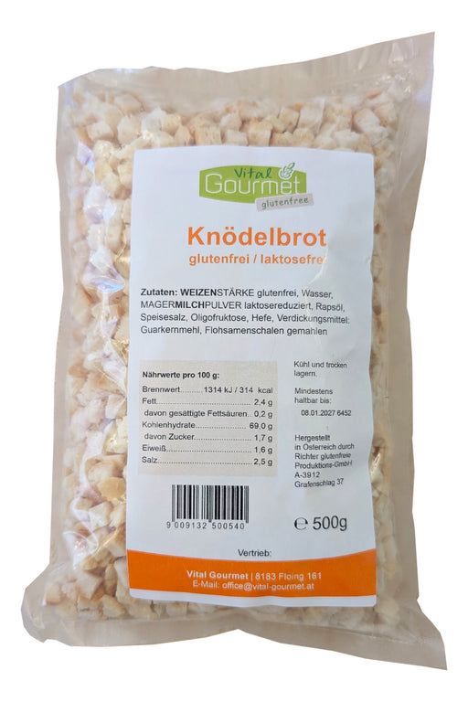 Knödelbrot 500g - Vital Gourmet

Dieses gluten- und laktosefreie Knödelbrot ist die ideale Basis für klassische Knödelgerichte – ganz ohne Verzicht.