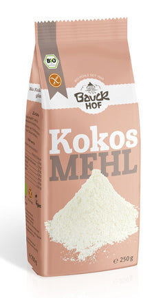 Kokosmehl 250g-Bauckhof Bio

Entdecken Sie die Vielseitigkeit des glutenfreien Kokosmehls von Bauckhof! Es bringt nicht nur einen einzigartigen Geschmack in Ihre Süßspeisen, sondern ist auch ideal für eine ballaststoffreiche und kohlenhydratbewusste Ernährung. Ob in Müslis, Joghurts oder Shakes – das Kokosmehl bereichert Ihre Mahlzeiten mit einer leckeren Note.
