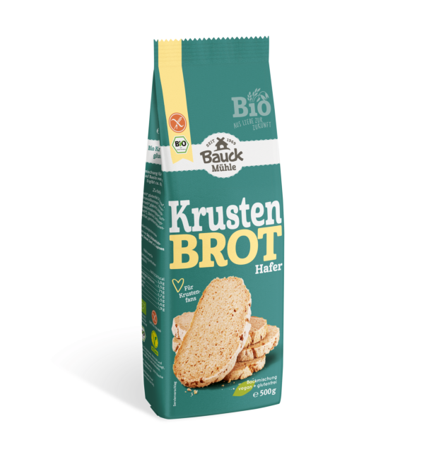 Krustenbrot Hafer Backmischung 500g- Bauckhof BIO

Krustenbrot Hafer, glutenfrei von Bauckhof Bio. Backmischung für glutenfreies Brot auf Basis von Hafermehl. Ergibt ca. 825g Brot. Krustenbrot schnell einfach zubereitet. Sie geben nur Wasser und Hefe hinzu. Auch für Brotbackautomaten geeignet!