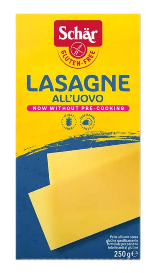 Lasagne 250g - Schär

Die Zubereitung einer glutenfreien Lasagne wird jetzt zum Kinderspiel.