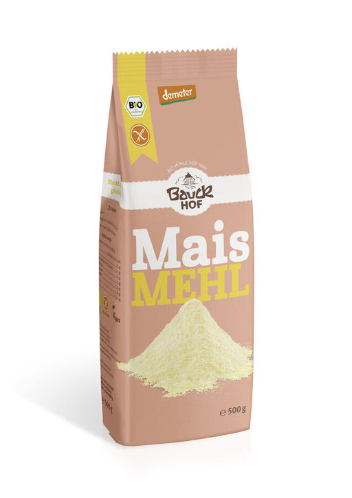 Maismehl 500g - Bauckhof Bio

Das glutenfreie Maismehl von Bauckhof wird deinen Speiseplan bereichern.
Das Maismehl ist ein toller Getreideersatz und ein Allrounder für die glutenfreie Küche. Es ist sehr vielseitig verwendbar für Brot, Fladen, Kuchen, Gebäck, Brei, Pudding, Muffins und vieles mehr.