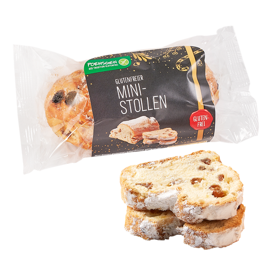 Mini-Stollen glutenfrei 220g -Poensgen

Die harmonische Kombination aus saftigen Trockenfrüchten und feinen Gewürzen sorgt dafür, dass der Mini-Stollen nicht nur glutenfrei, sondern auch geschmacklich ein wahrer Genuss ist – kaum ein Unterschied zu konventionellen Stollen ist wahrnehmbar.