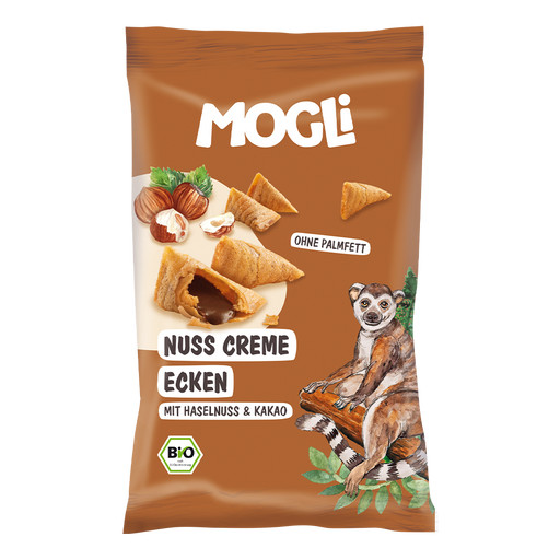 Nuss Creme Ecken mit Haselnuss & Kakao 30g - Mogli Bio

Dieser MOGLi Snack in Bio Qualität schmeckt garantiert auch&nbsp; den kleinen Kakao-Nuss-Creme-Fans. Nussig, knusprig, cremig, lecker sind die kleinen Ecken ruckzuck vernascht – und lassen die Hände dabei blitzsauber.