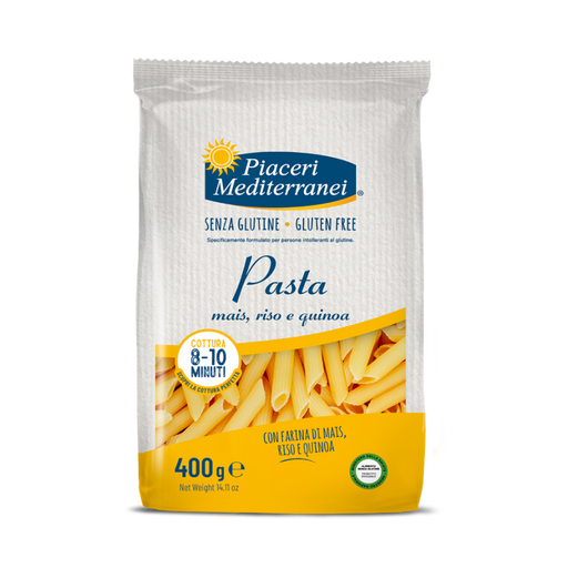 Pasta Mais Riso Quinoa Penne 400g - Piaceri

Dank ihrer klassischen Röhrenform nehmen die Penne Saucen besonders gut auf und eignen sich für eine große Vielfalt an Gerichten