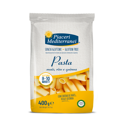 Pasta Mais Riso Quinoa Rigatoni 400g - Piaceri

Dank ihrer typischen Röhrenform nehmen Rigatoni Saucen besonders gut auf und eignen sich sowohl für einfache Alltagsgerichte als auch für aufwendigere italienische Rezepte