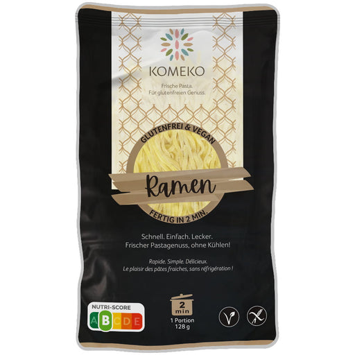 Ramen Reisnudeln 128g - Komeko

Glutenfreie frische Nudeln Ramen&nbsp;von Komeko. Frische glutenfreie Teigwaren aus Reismehl.