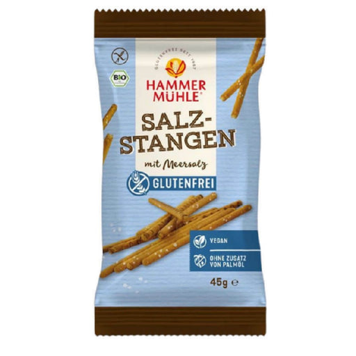Salzstangen mit Meersalz 45g - Hammermühle Bio

Die glutenfreien Salzstangen mit Meersalz sind vegan und aus biologischer Landwirtschaft.