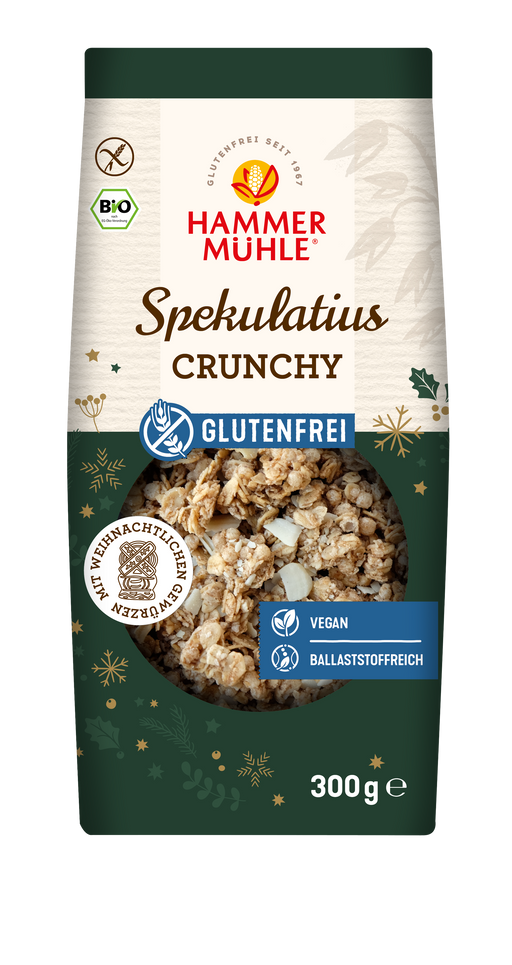 Spekulatius Crunchy 300g- Hammermühle Bio


Dieses Müsli kombiniert die unverwechselbaren Aromen des traditionellen Spekulatiusgebäcks mit einer extra knusprigen Textur, die jeden Bissen zu einem wahren Genuss macht.