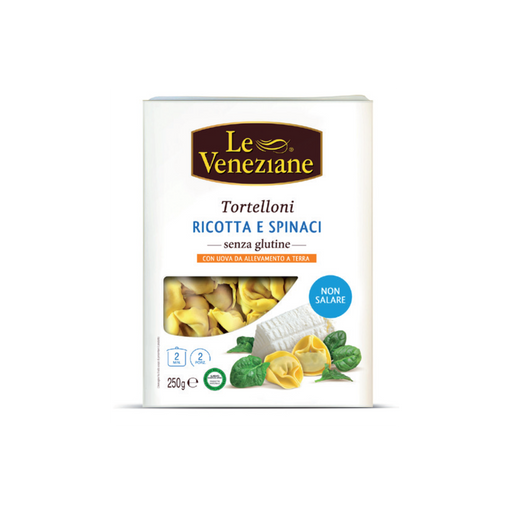 Tortellini mit Ricotta und Spinat 250g - Le Veneziane

Gefüllt mit einer harmonischen Mischung aus cremigem Ricotta und zartem Spinat, verbinden sie authentischen Geschmack mit hochwertiger, glutenfreier Qualität.