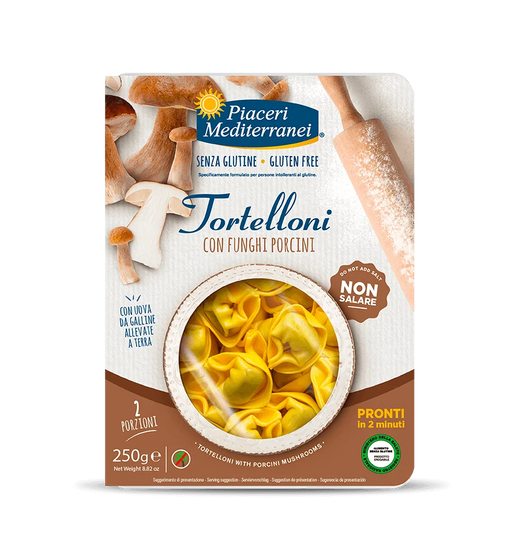 Tortelloni Funghi mit Steinpilzfüllung 250g - Piaceri Mediterranei

Die Tortelloni von Piaceri Mediterranei sind nicht nur im Handumdrehen zubereitet, sondern bieten auch eine exquisite Füllung aus Steinpilzen. 