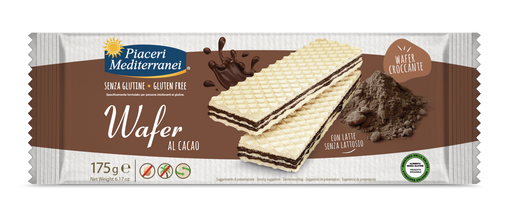Wafer Cacao 175g -Piaceri

Eine knusprige Waffel kombiniert mit bestem Kakao – ein unwiderstehlicher Genuss!