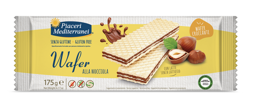 Wafer Nocciola 175g- Piaceri

Mit den glutenfreien Haselnuss-Einzelportionswaffeln wird Ihr Morgensnack noch genussvoller. Ideal zum Teilen – oder einfach, um sich selbst eine Freude zu machen!