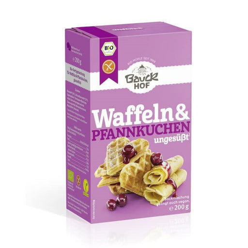 Waffeln & Pfannkuchen Mix 200g - Bauckhof Bio

Waffeln & Pfannkuchen Mix von Bauckhof ist eine glutenfreie feine Mehlmischung zur Herstellung von glutenfreien Waffeln. Die Bauckhof Waffeln gelingen kinderleicht und in wenigen Minuten. Die glutenfreien Waffeln schmecken wie
hausgemacht nach einem besonderen Rezept der Bauckhof Hofküche